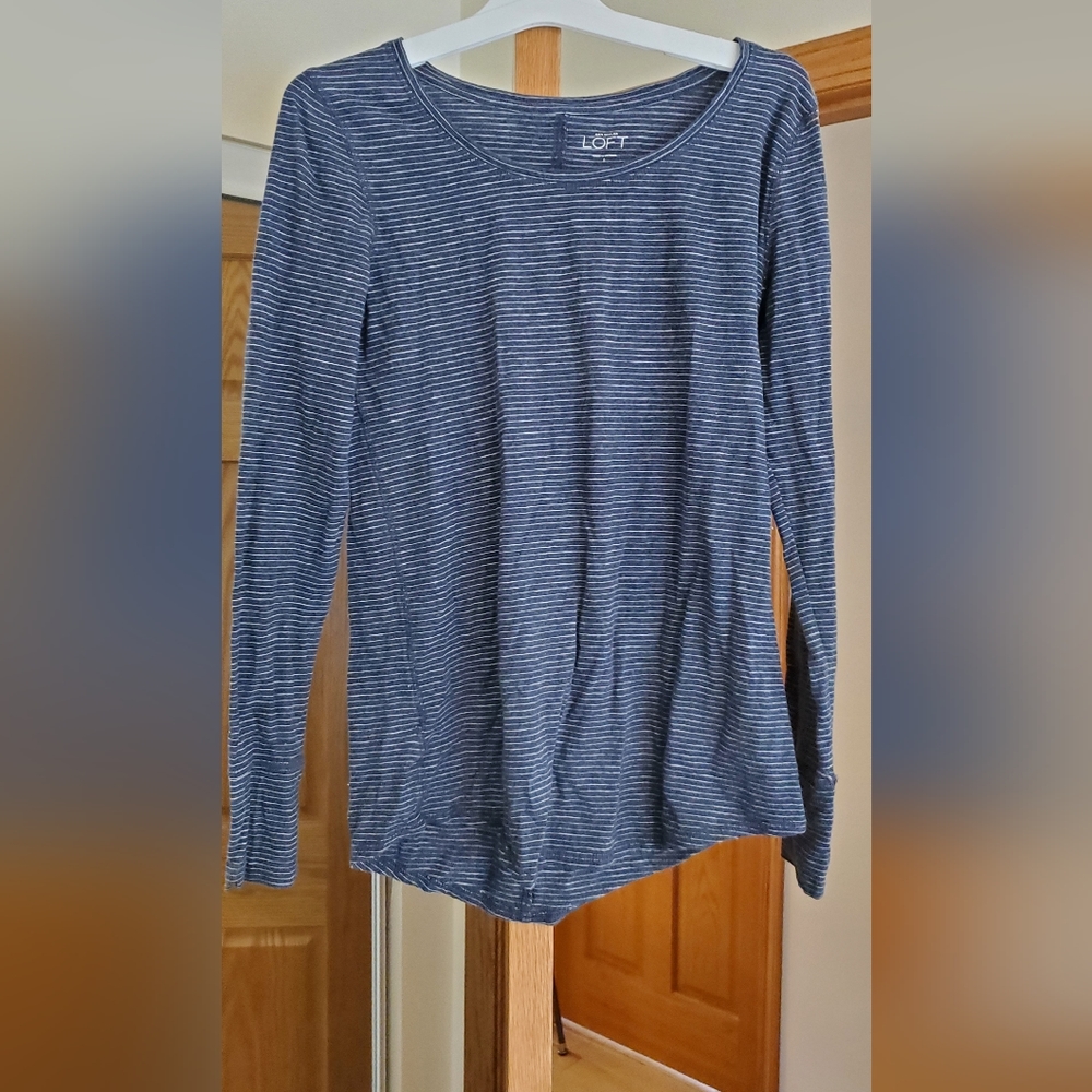 Long sleeve blue Ann Taylor LOFT shirt